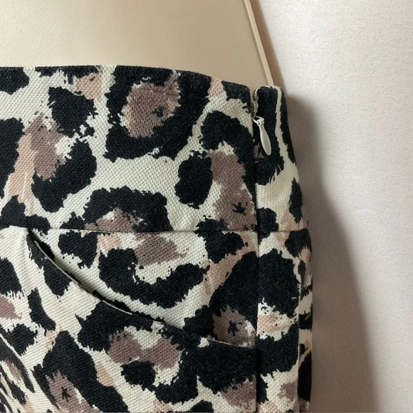 LOFT lot of 2 Leopard Print & Geometric Skirts - Linen and Cotton blends *Coupon - Picture 10 of 15